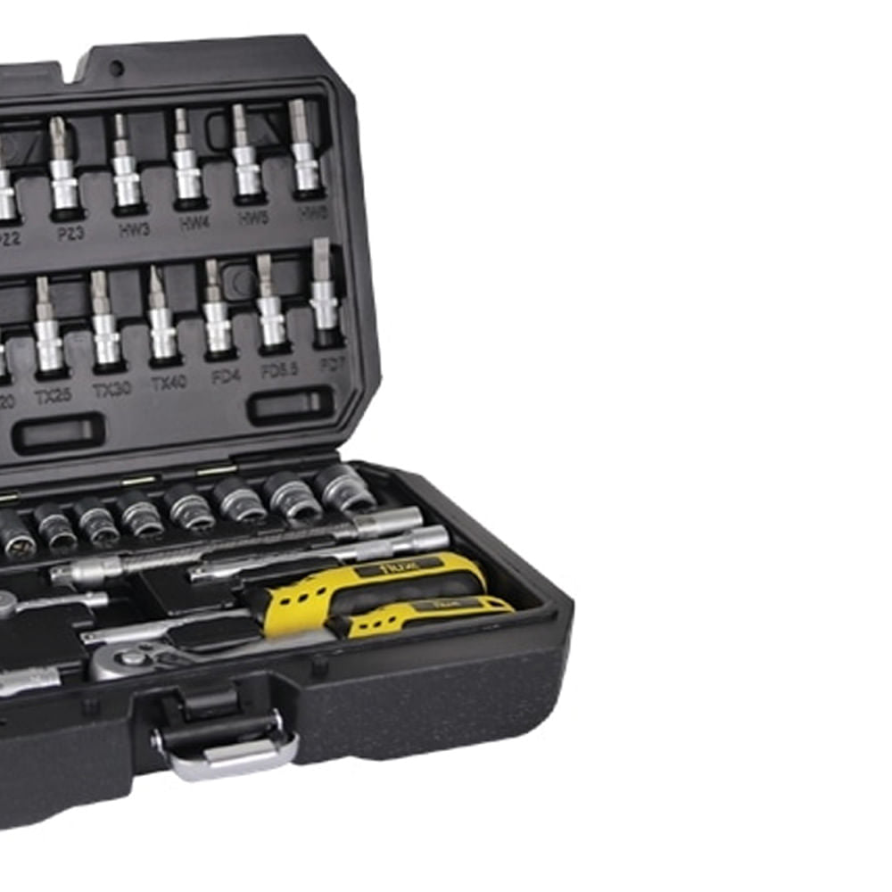 Jogo de Soquete 016 com 46peças 1/4"" Fend/Bits/Torx Flux