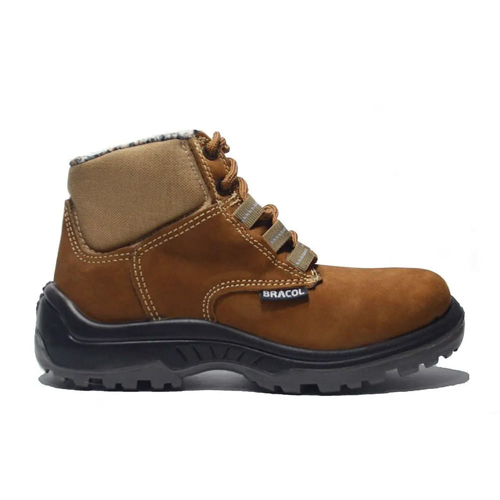 Bota de Camurça Bico Plástico N36 Marrom CA40872 Bracol