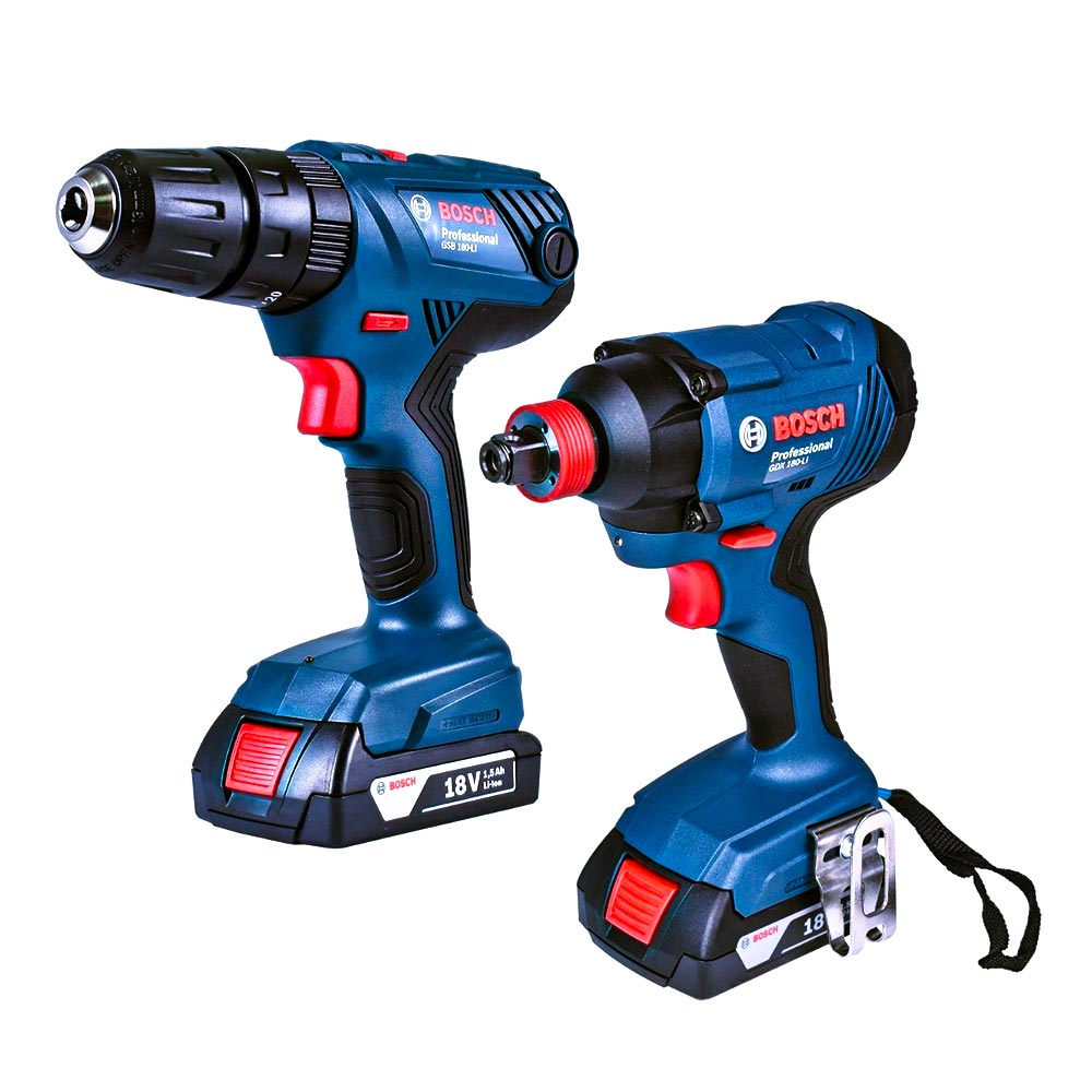 Kit Bosch Parafusadeira GSB 180-LI e Chave de Impacto GDX 180-LI