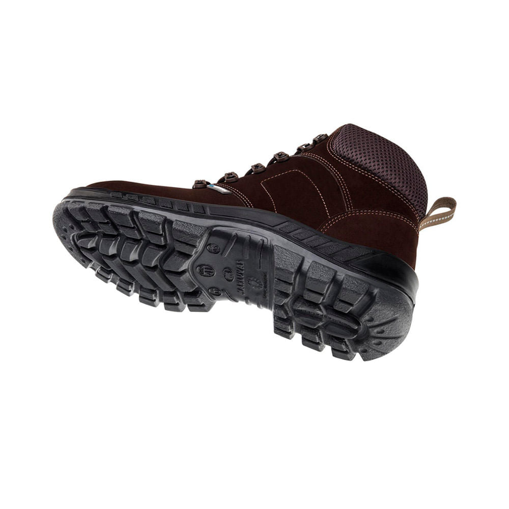 Bota de Camurça Bico Plástico Nubuck N39 Café CA13808 Marluvas