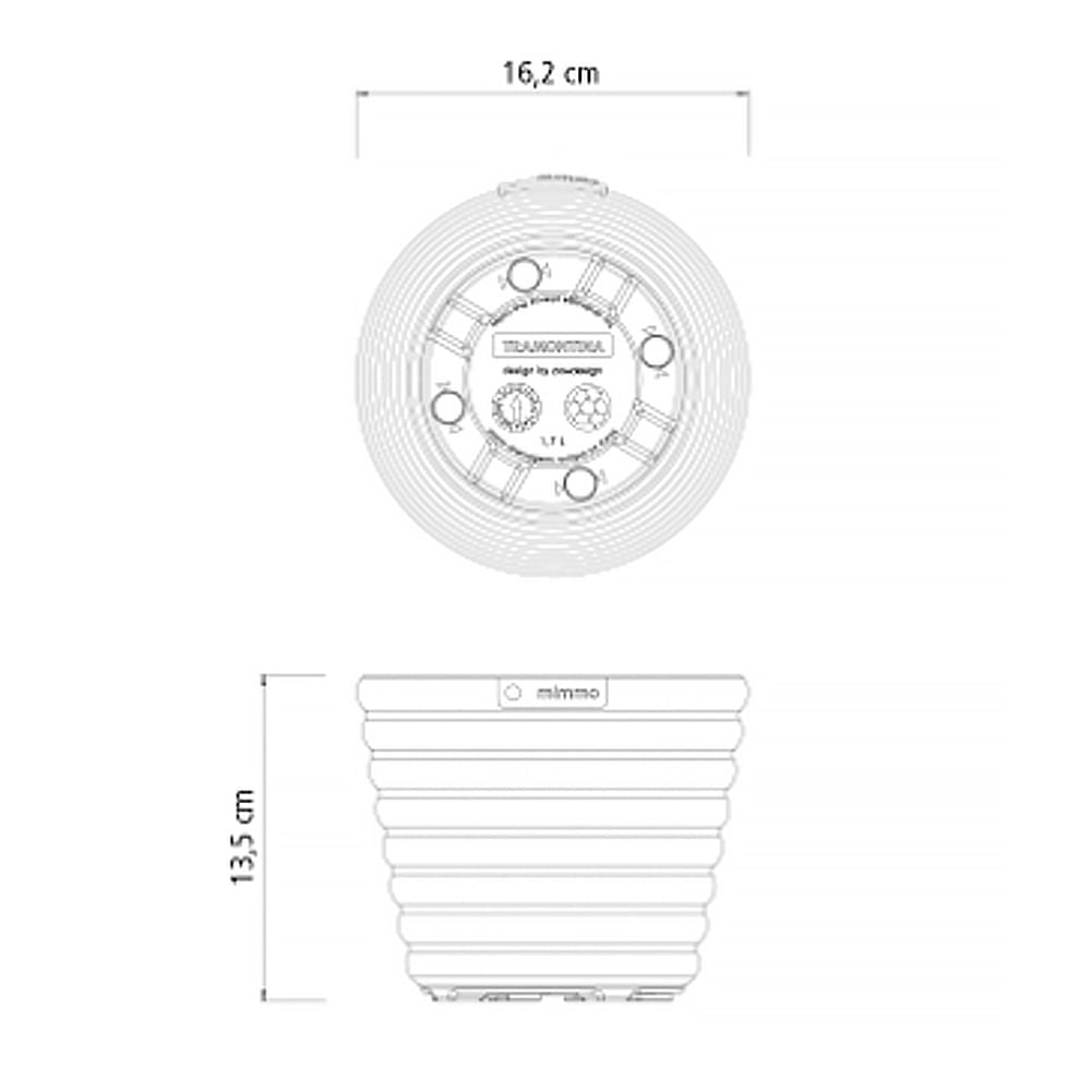 Vaso para Flores Cinza 1,7L Tramontina