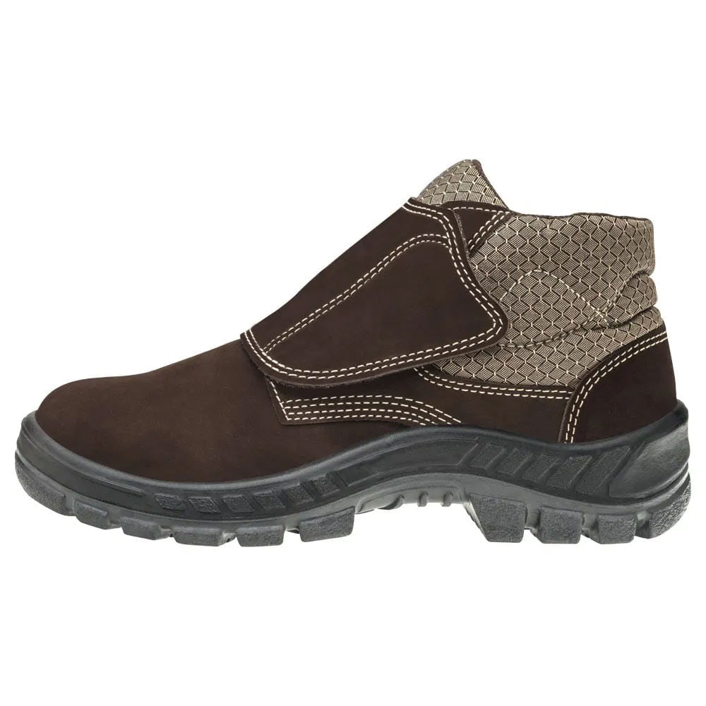 Bota de Segurança Camurça Bico Plástico com Velcro N43 Ca39286 Marluvas