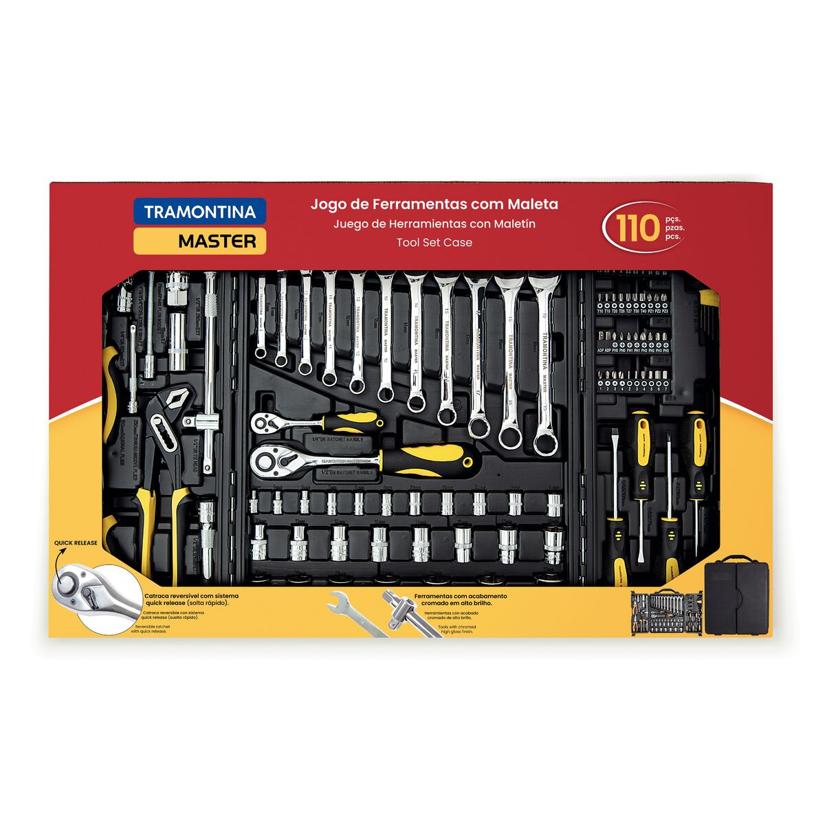 Kit de ferramentas Tramontina 110 peças Master