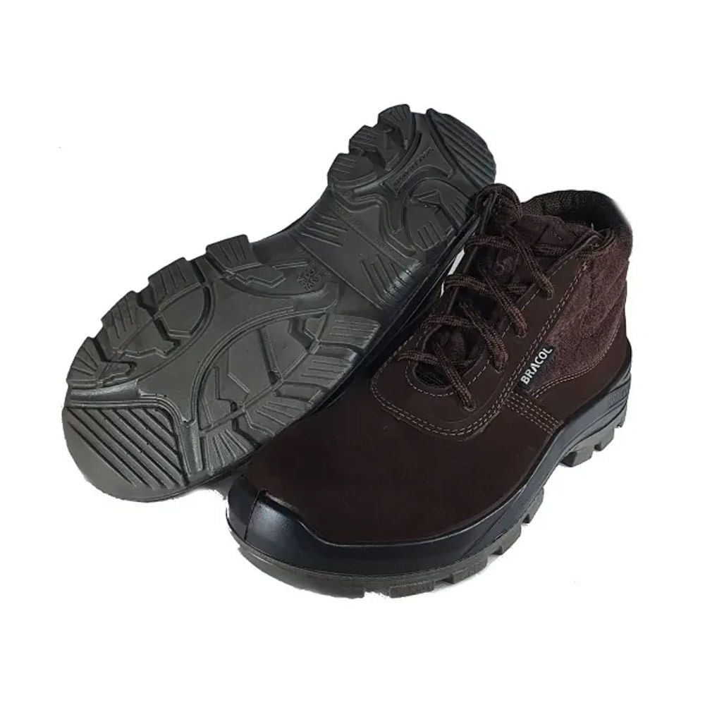 Bota Camuça Bico Composity Marrom N°39 Bracol