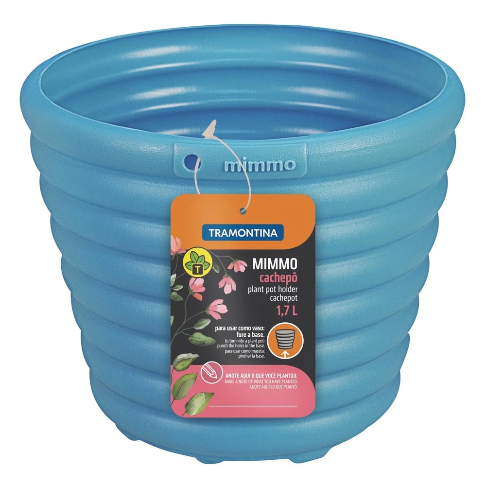Vaso para Flores Azul 1,7L Tramontina