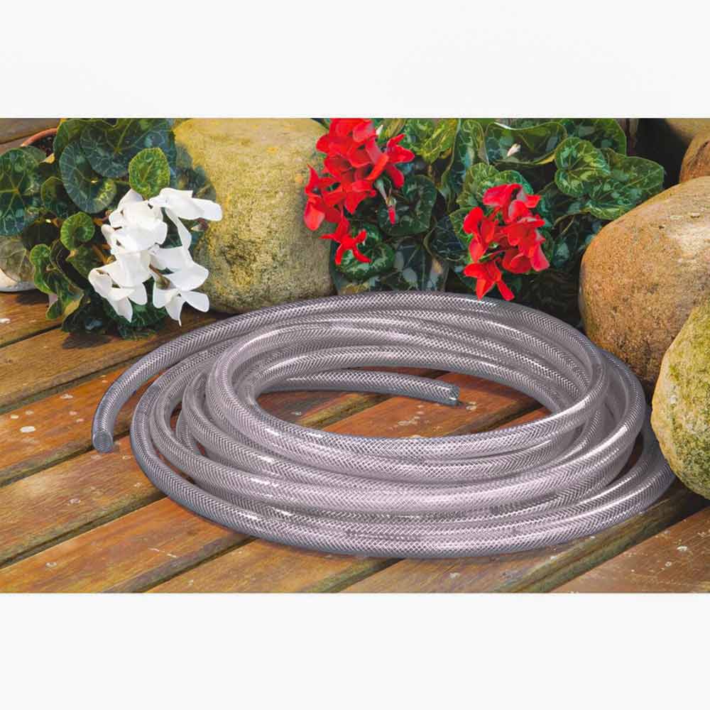 Mangueira Jardim Trancada Cristal 10m 1/2"" com Engates Tramontina