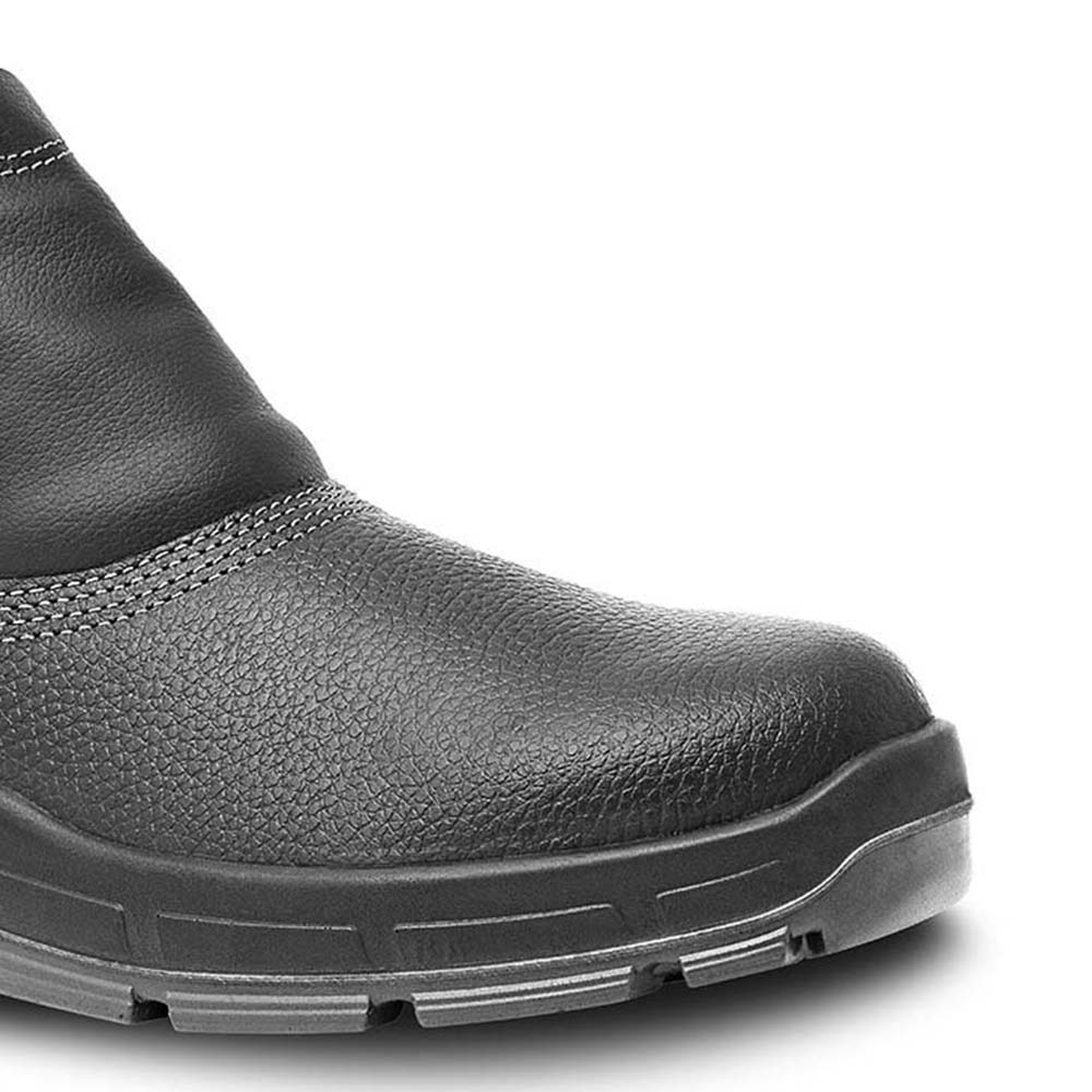 Bota de Couro Bico Plástico sem Cadarço N38 ca32622 Preto BROVA/BRACOL