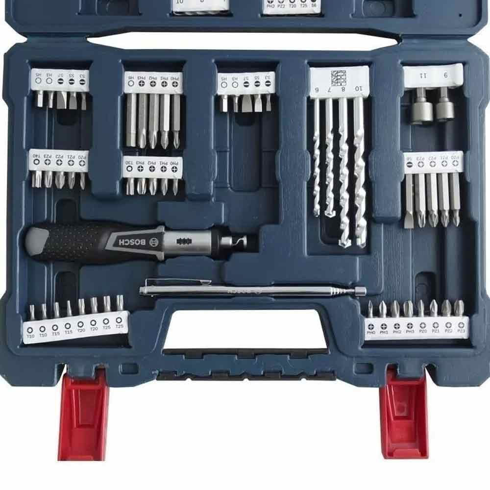 Jogo de Brocas e Bits Titântio com 91Pçs V-LINE 2607017402 BOSCH
