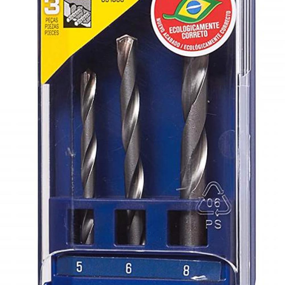 Jogo Broca Com 3Pçs Concreto 5,0- 8,0mm IRWIN