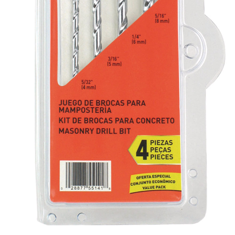 Jogo de Broca Widia com 4ps Black and Decker