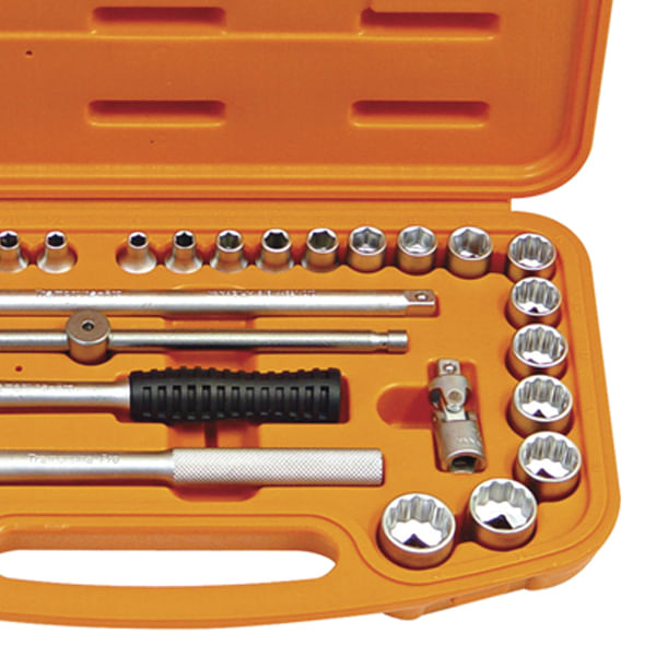 Maleta Soquetes Acess. 3/8" 33pçs Tramontina