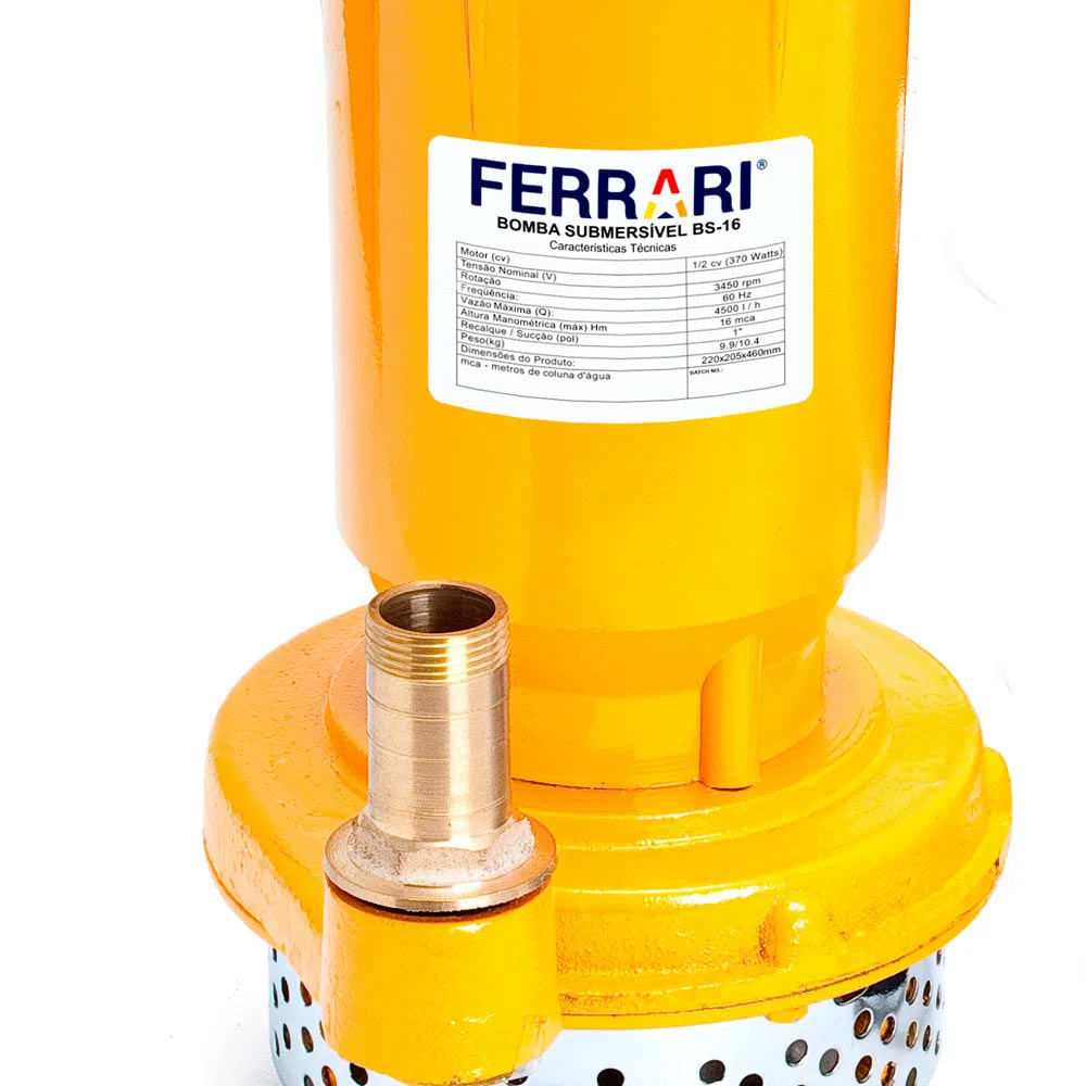 Bomba D'água Submersível 0,50CV Caracol