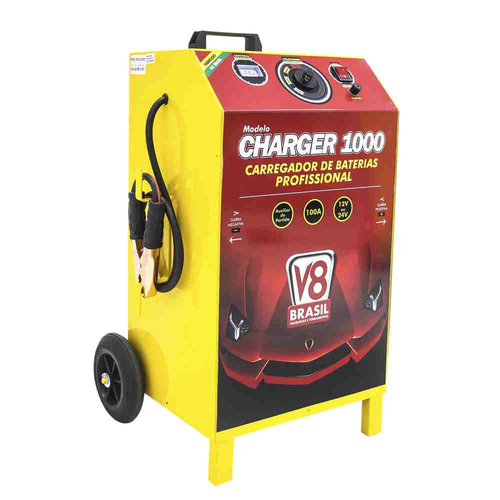 Carregador Bateria 1000 Charger Com Auxiliar Part V8 Brasil