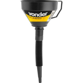 Funil Plástico Bico Flexível Preto 160mm Vonder
