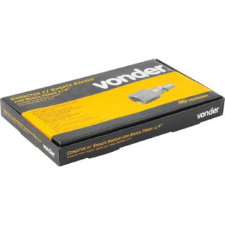 Conector com rosca fêmea, 1/4"" x 1/4"" Vonder