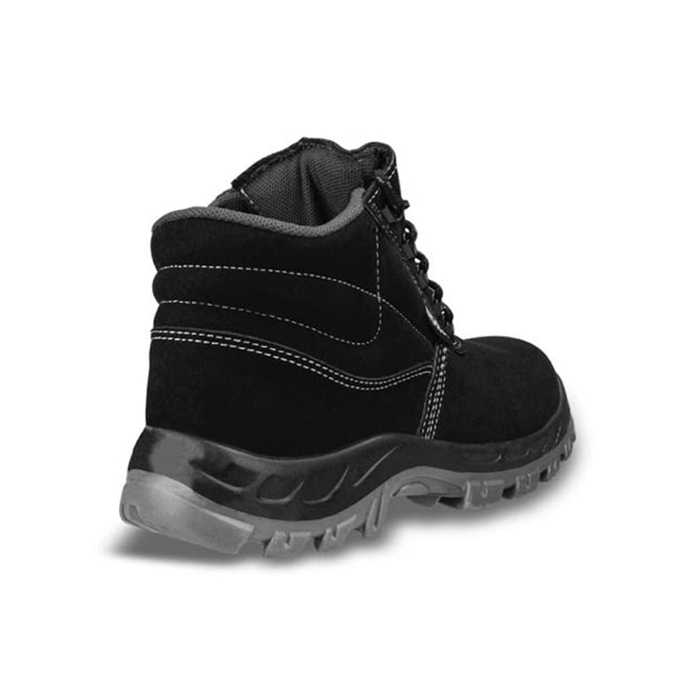 Bota Camurça Bico Com Cadarço Preta N°39 Bracol