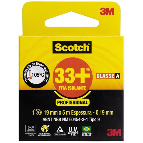 Fita Isolante 33+ 19mmx5m 3M