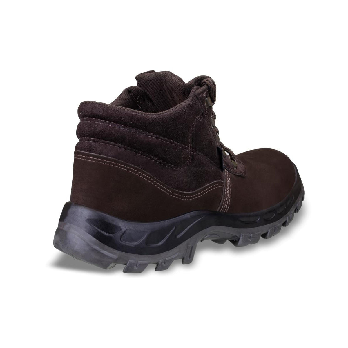 Bota Camurça Bico Plástico c/ Cadarço Marrom n°35 Bracol