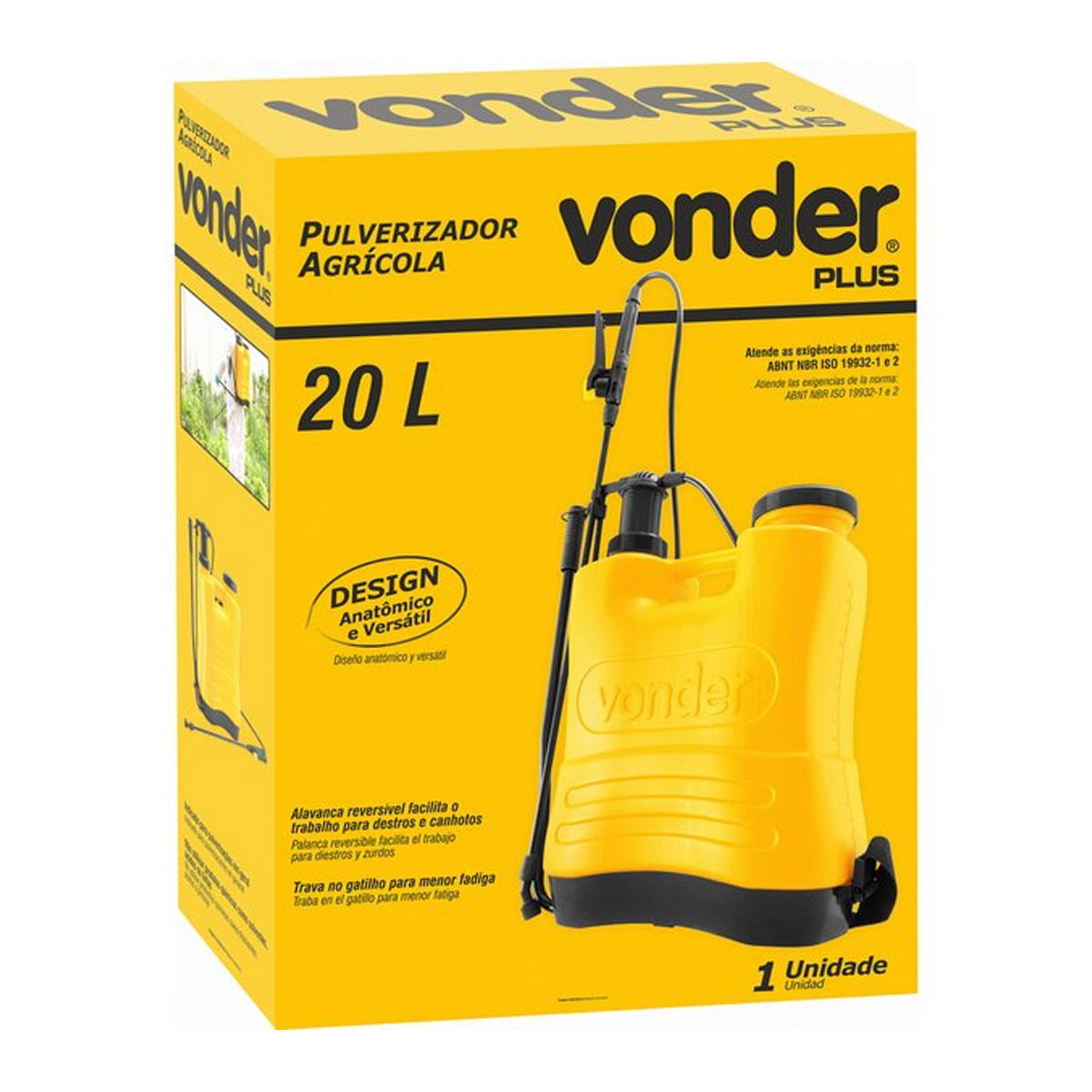 Pulverizador Agrícola Manual 20L Costal Vonder