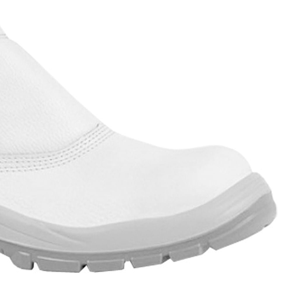 Bota de Microfibra Bico Aço com Elástico N40 Branco CA38530 Bracol