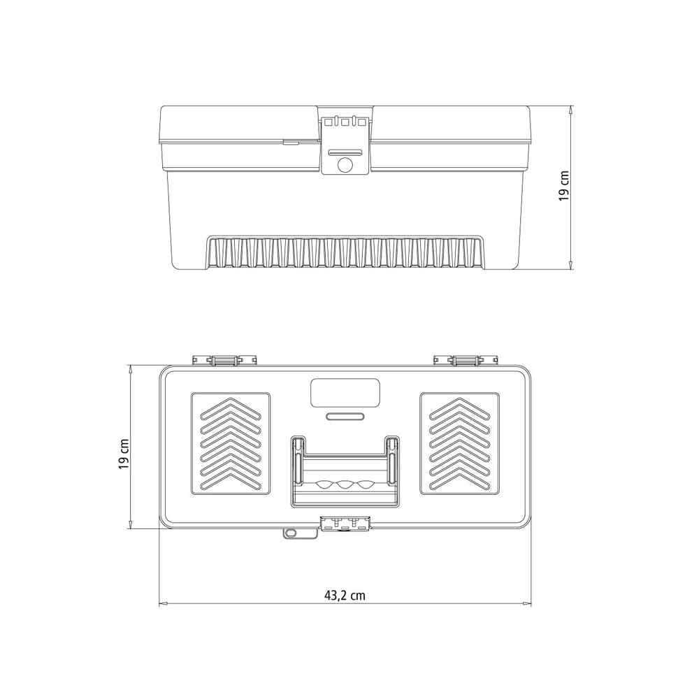 Caixa Plástica Tramontina Para Ferramentas 17"