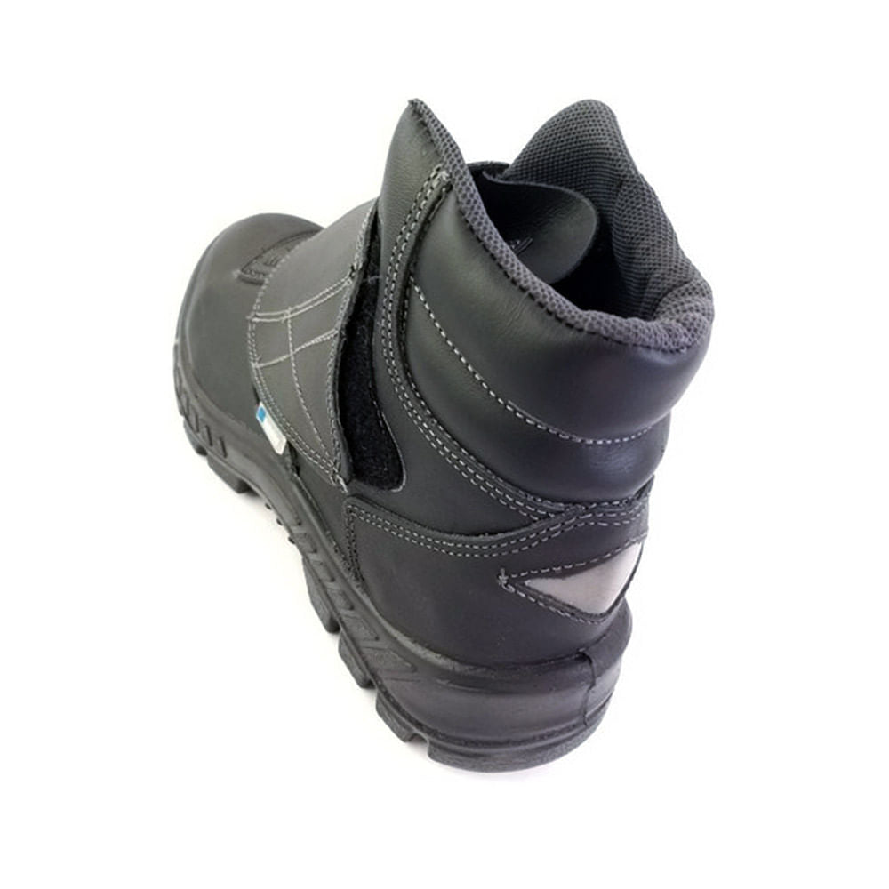 Bota Motociclista de Couro com Velcro N42 Preto CA42860 Marluvas