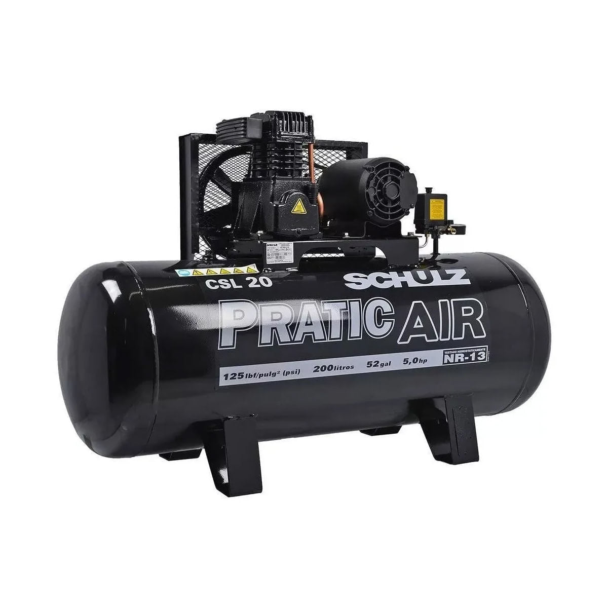 Compressor de Ar CSL-20/200 Pratic Air Trifasico 380v Schulz