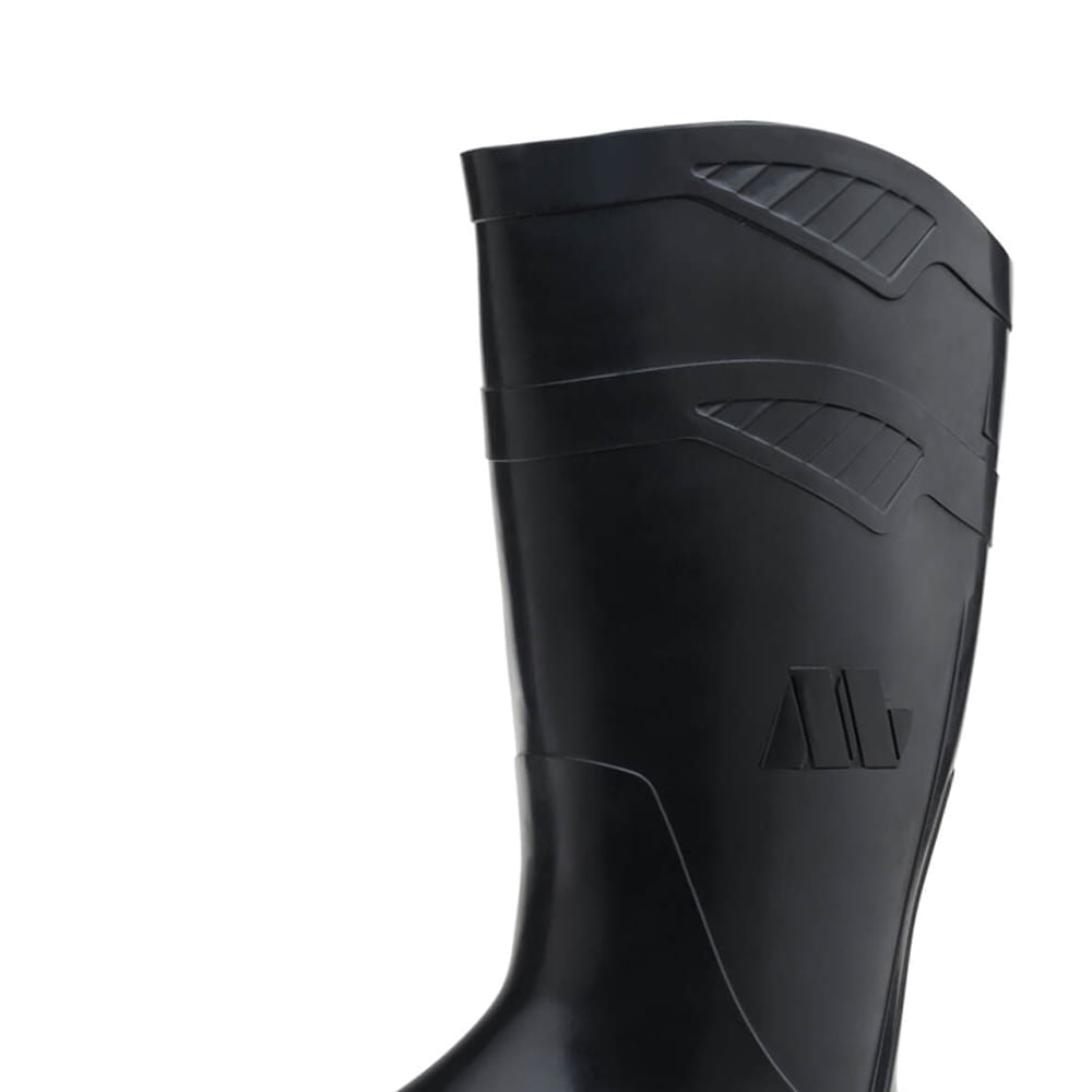 Bota de PVC Bico Aço 32cm com Forro N37 Preto CA40793 Marluvas