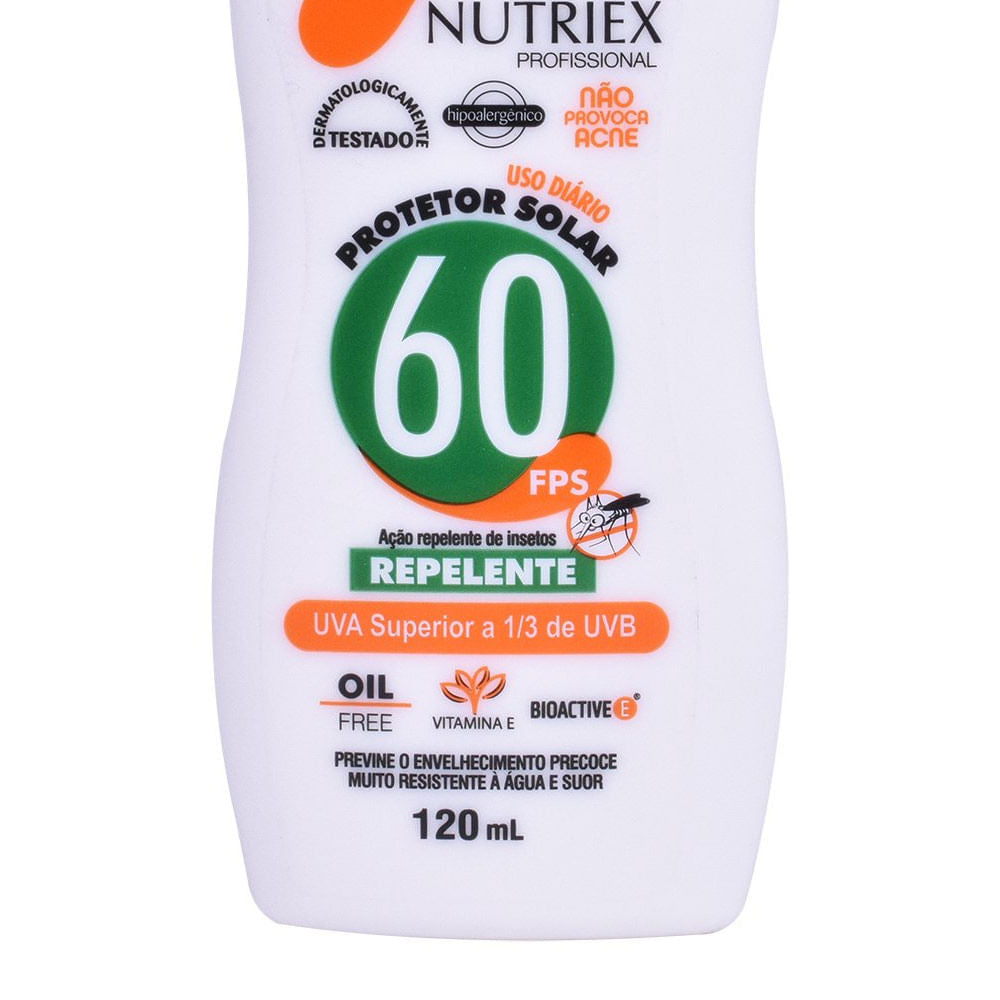Protetor Solar e Repelente Uv FPS 60 120ml Nutriex