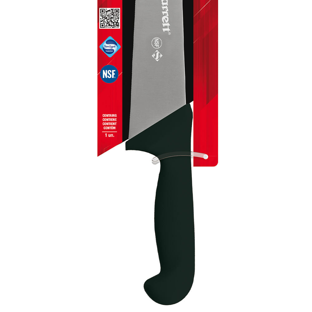 Faca Starrett Carne Refile Mesa 10" 25cm Cabo Preto