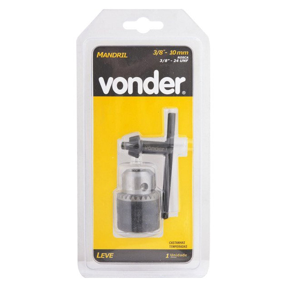 Mandril Com Chave 1,5 A 10mm 3/8" Vonder