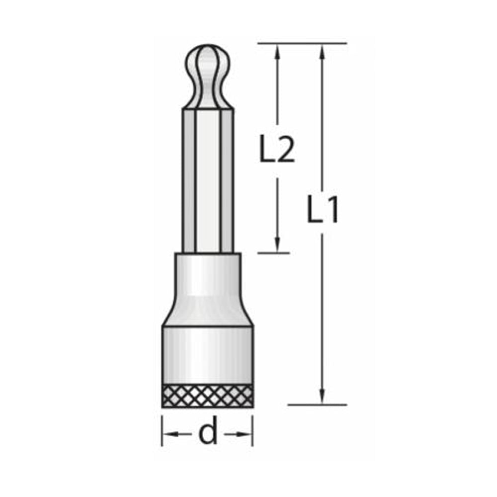 Soquete Allen Abaulada  M 10mm IN30Lk Gedore