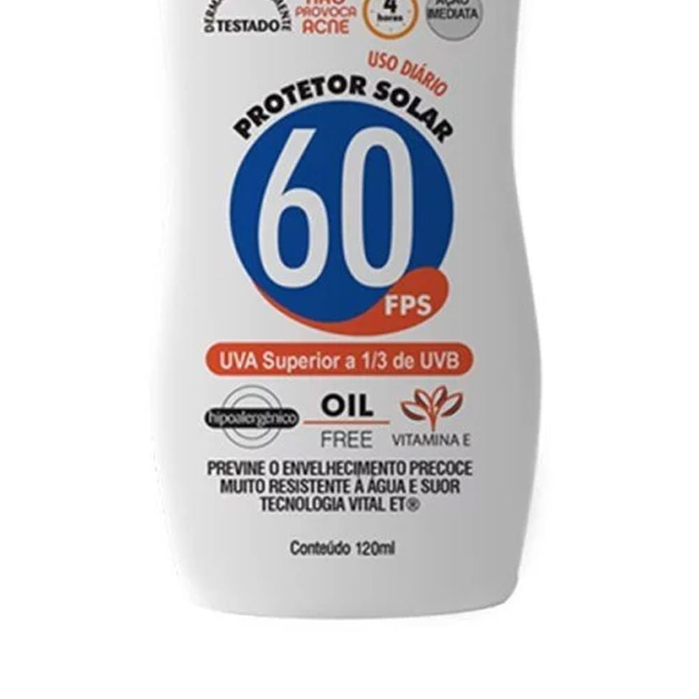 Protetor Solar 120ML 1/3 UVA FPS 60 Nutriex