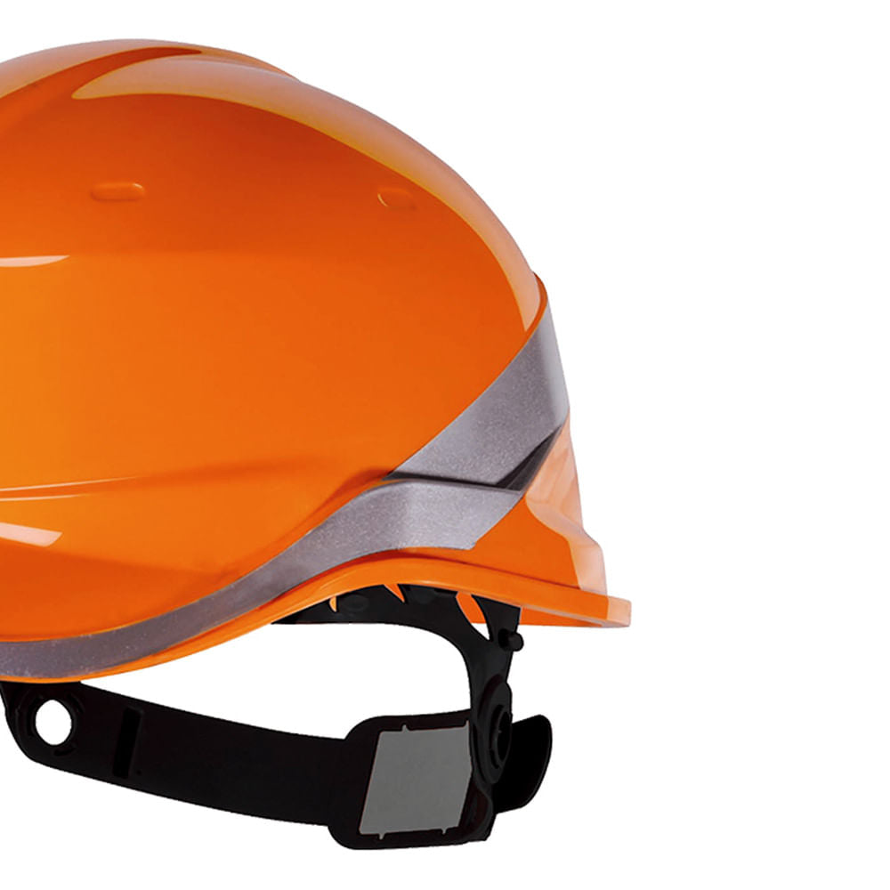 Capacete Aba Frontal Laranja Com Carneira Diamond Deltaplus