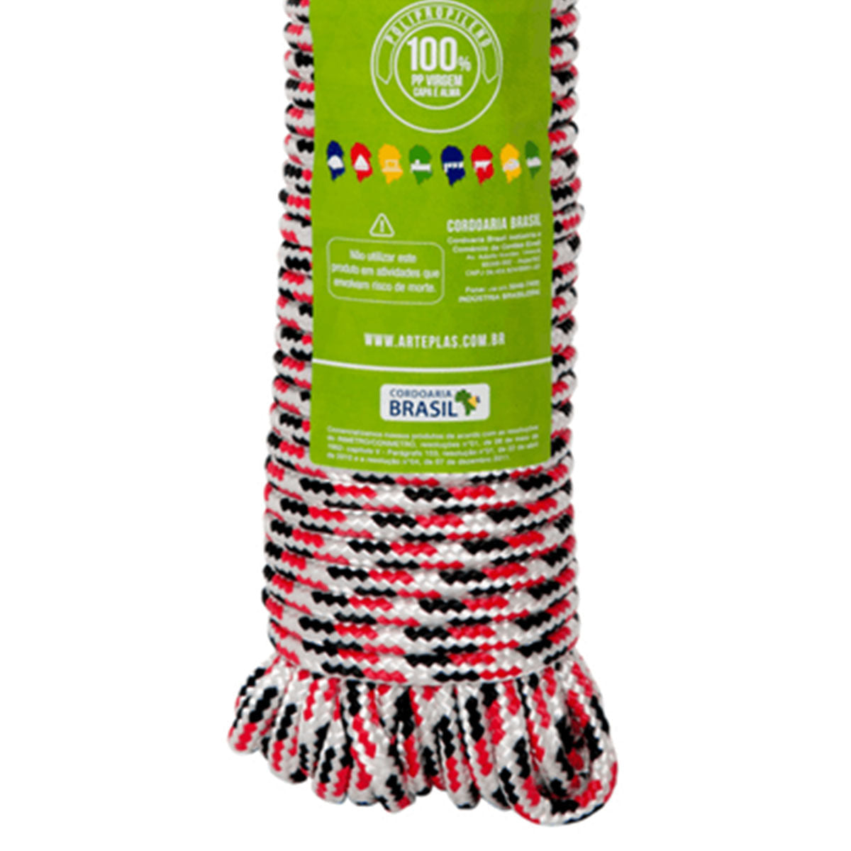Corda Trançada PET Meada Colorida 06mm x 15m 1/4 Arteplas