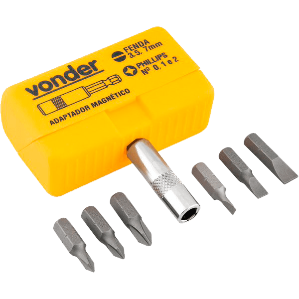Bits Jogo 07 Pecas Para Ponteira 1/4"" Vonder