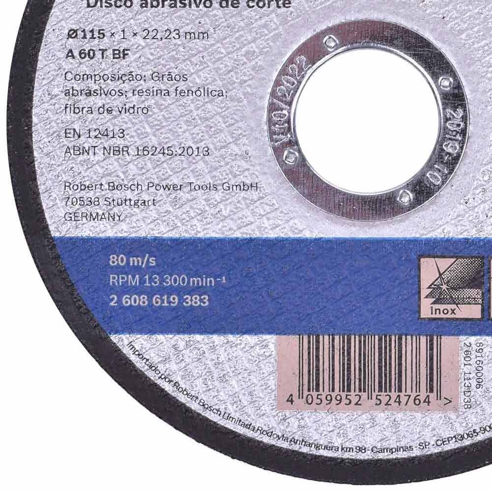 Disco de Corte 4.1/2' A60TBF Metal Inox Bosch