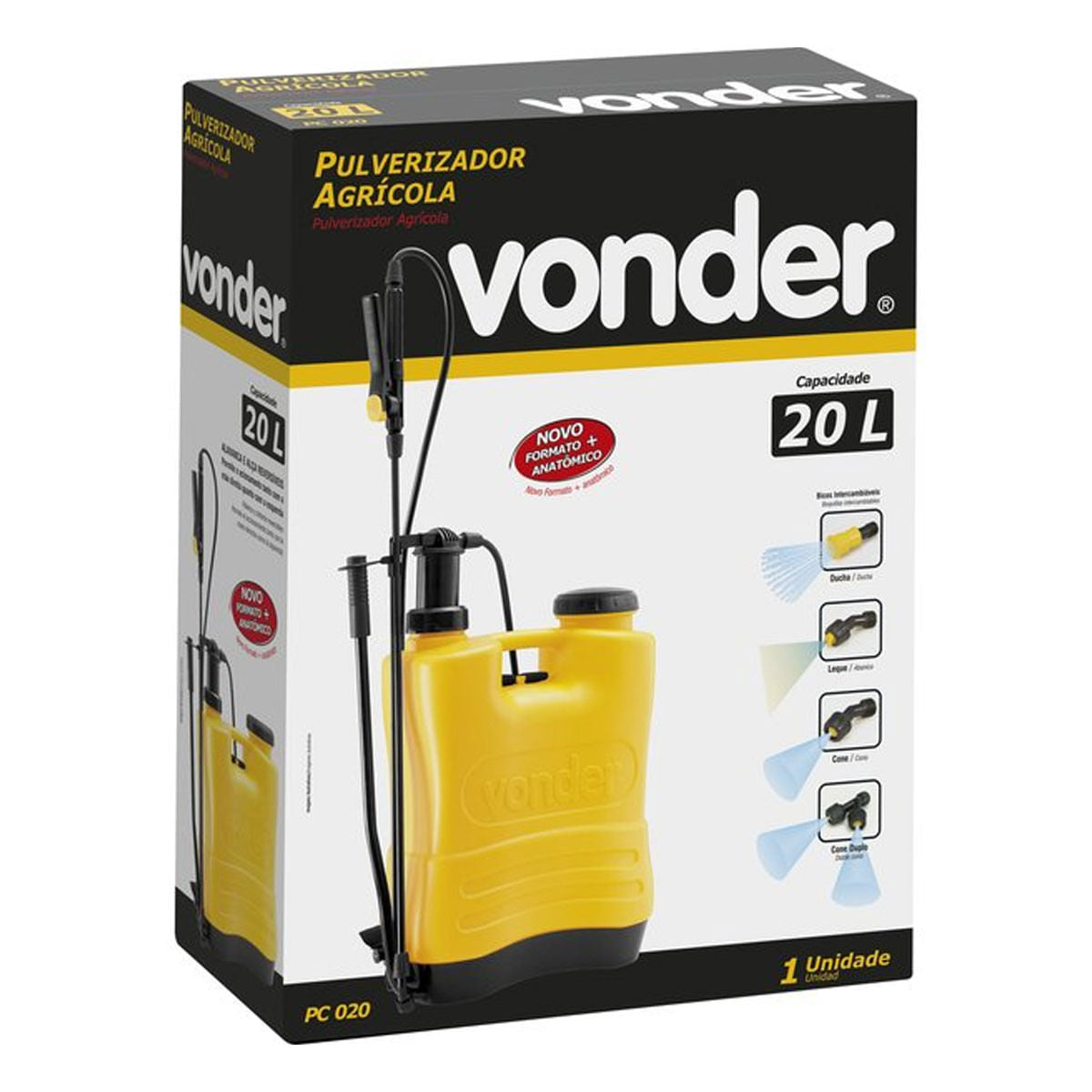 Pulverizador Agrícola Manual 20L Costal Vonder