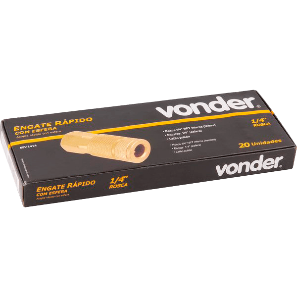 Engate Rapido 016 1/4"" C/ Femea 1/4"" Esfera Vonder