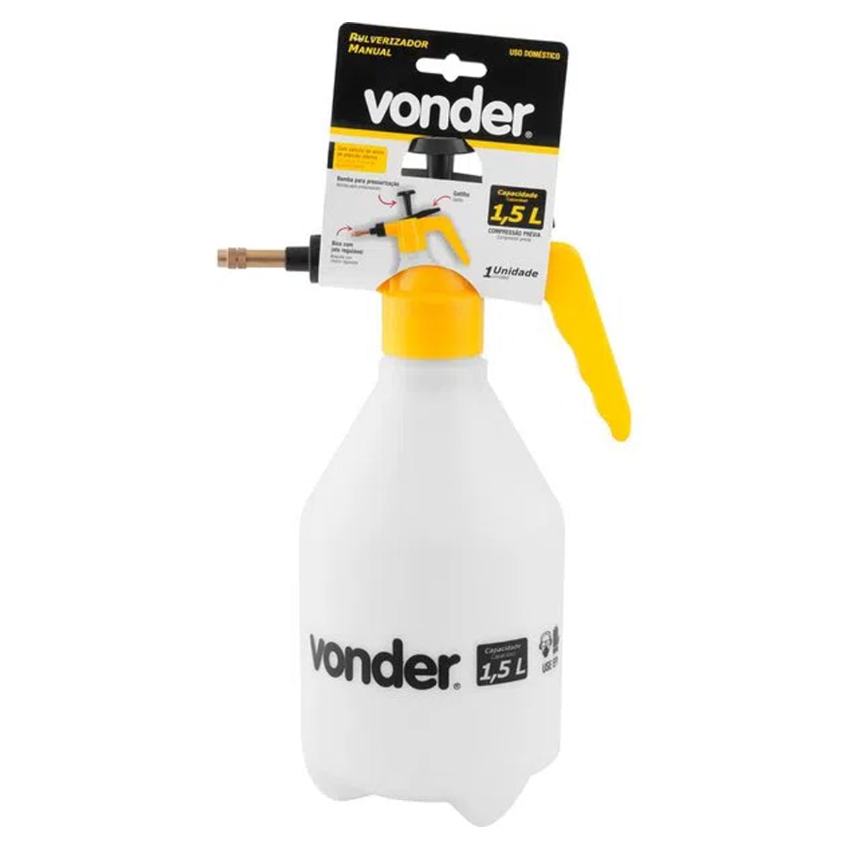 Pulverizador Agrícola Manual 1,5L Compressão Prévia Vonder