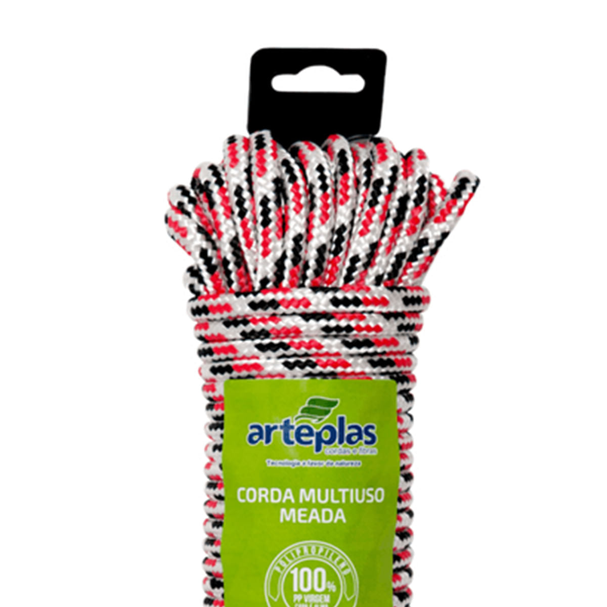 Corda Trançada PET Meada Colorida 06mm x 15m 1/4 Arteplas