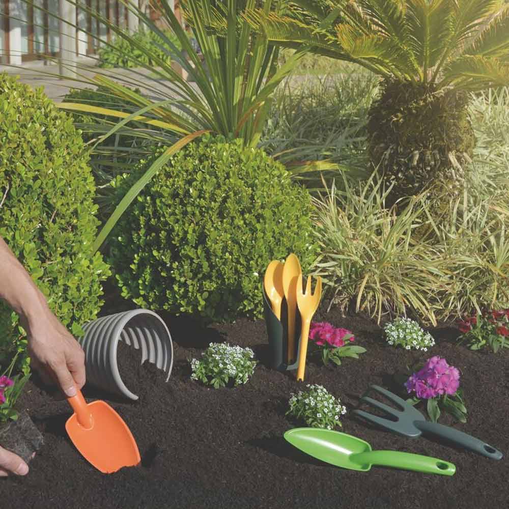 Conjunto para Jardinagem em Plástico Amarelo 3 Peças Tramontina