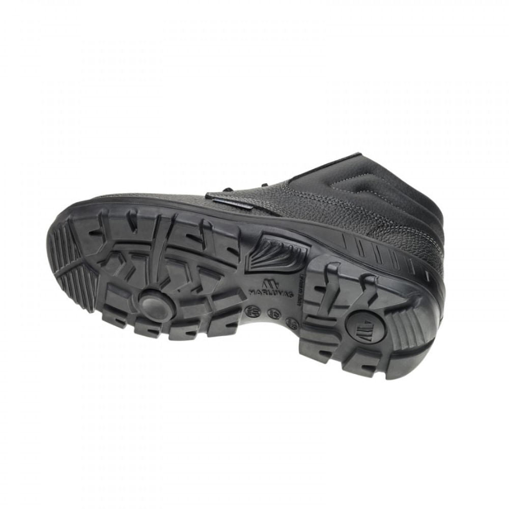 Bota Vaqueta Bico de Plástico com Cadarço N37 Preto ca41423 MARLUVAS