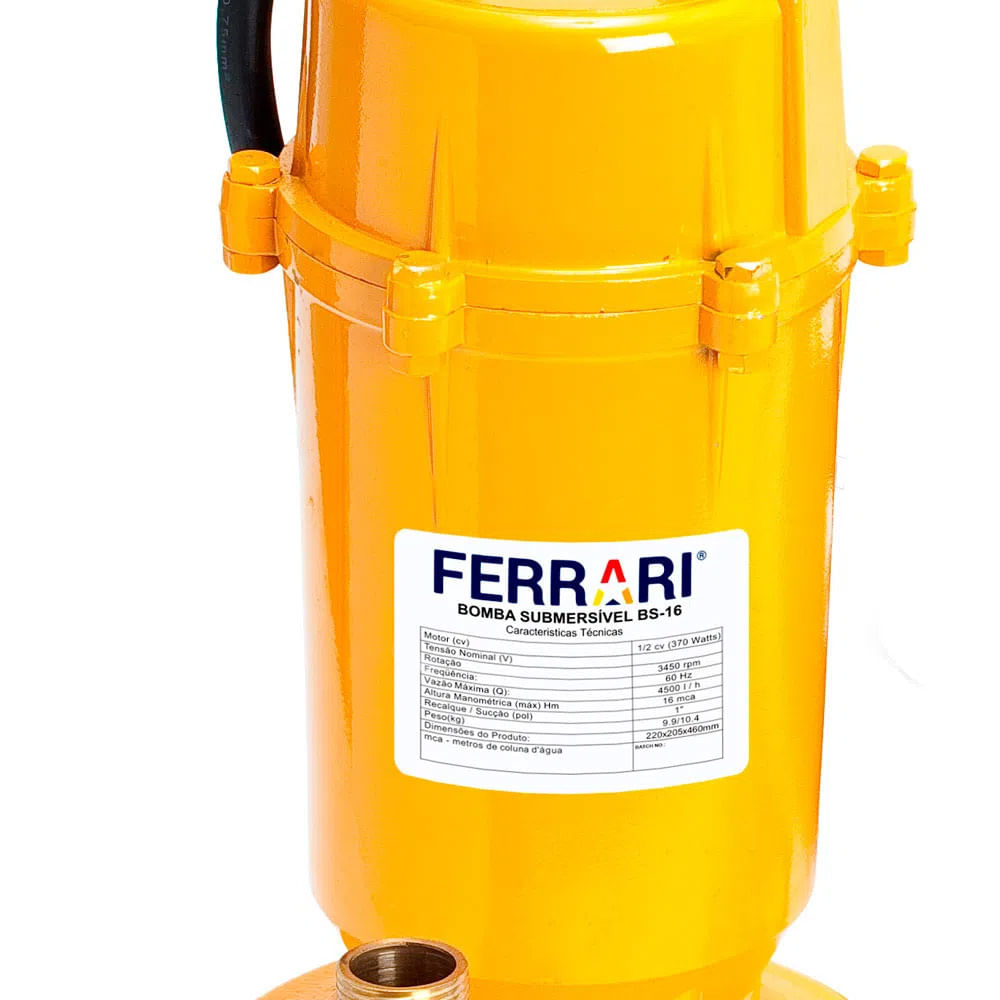 Bomba D'água Submersível 0,50CV Caracol