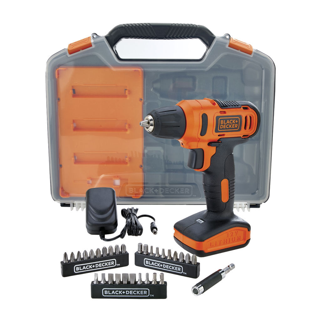 Parafusadeira Furadeira Bateria 12v 3/8"" Black&Decker