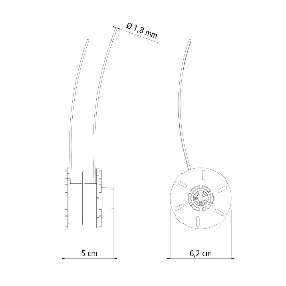 Carretel 2 Fios de Nylon 1,8mm para Aparador de Grama com 10m de Comprimento Tramontina