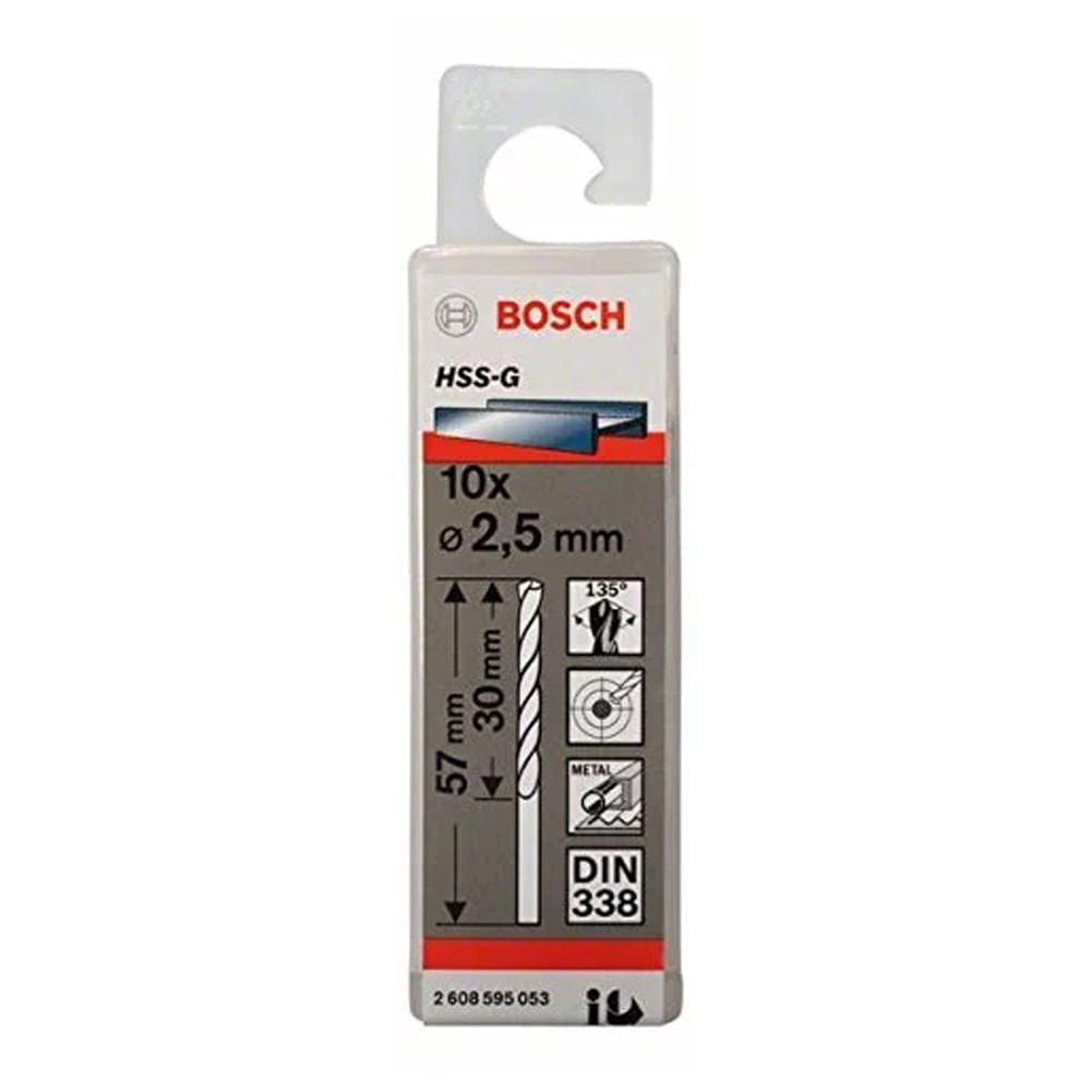 Broca Aço Rápido 02,50x30x57 HSS-G Bosch