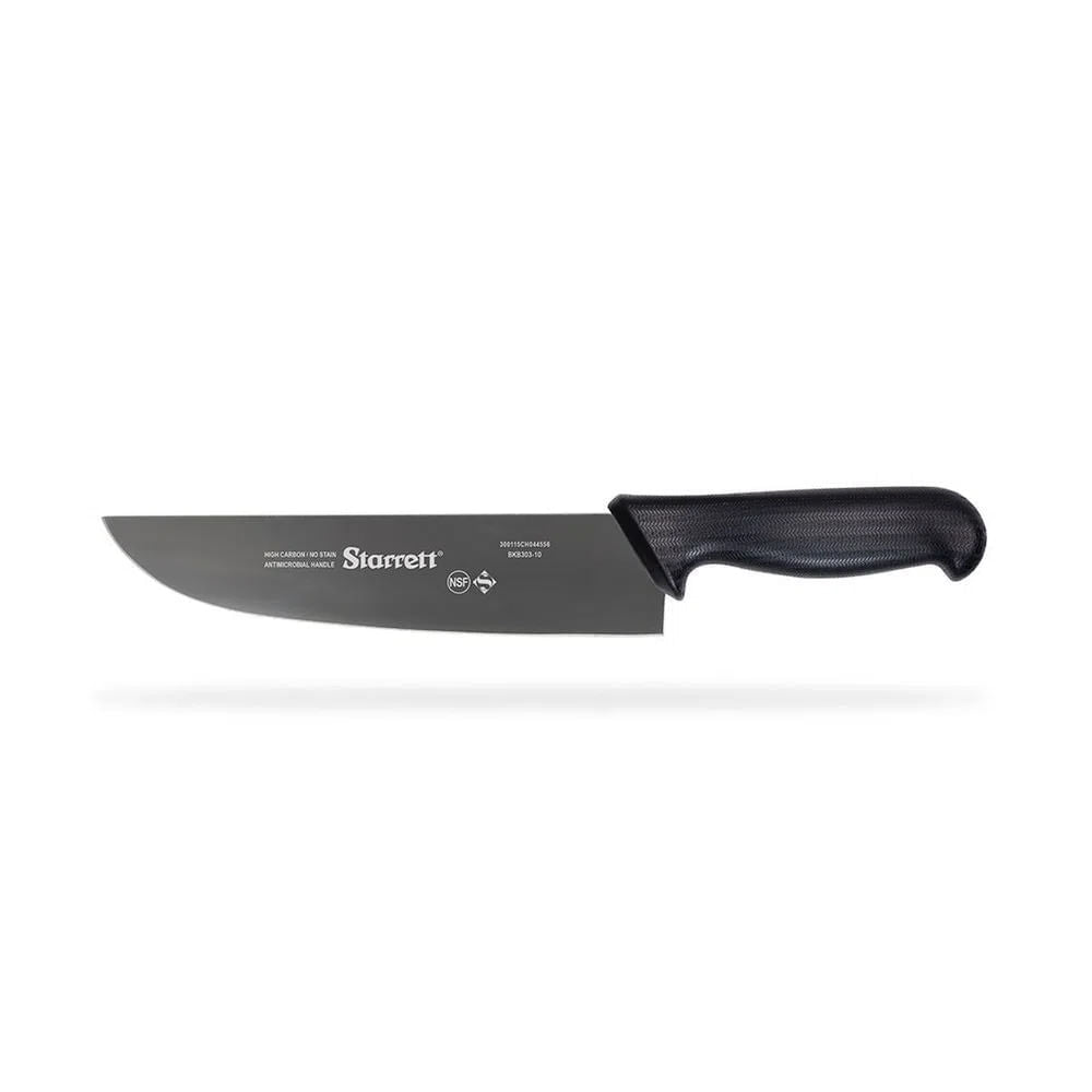 Faca Starrett Carne Refile Mesa 10" 25cm Cabo Preto