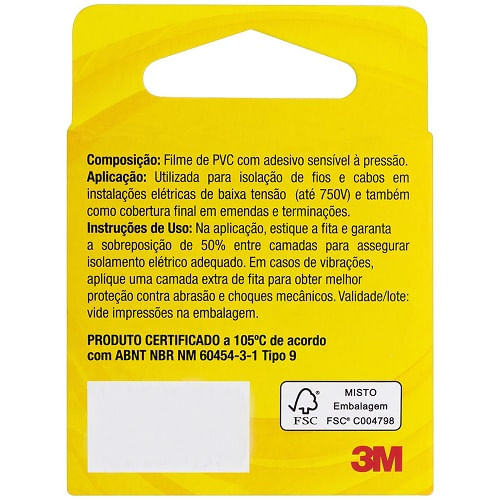 Fita Isolante 33+ 19mmx5m 3M