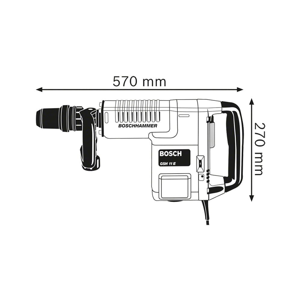 Martelo demolidor Bosch GSH 11 E 1500W  em maleta